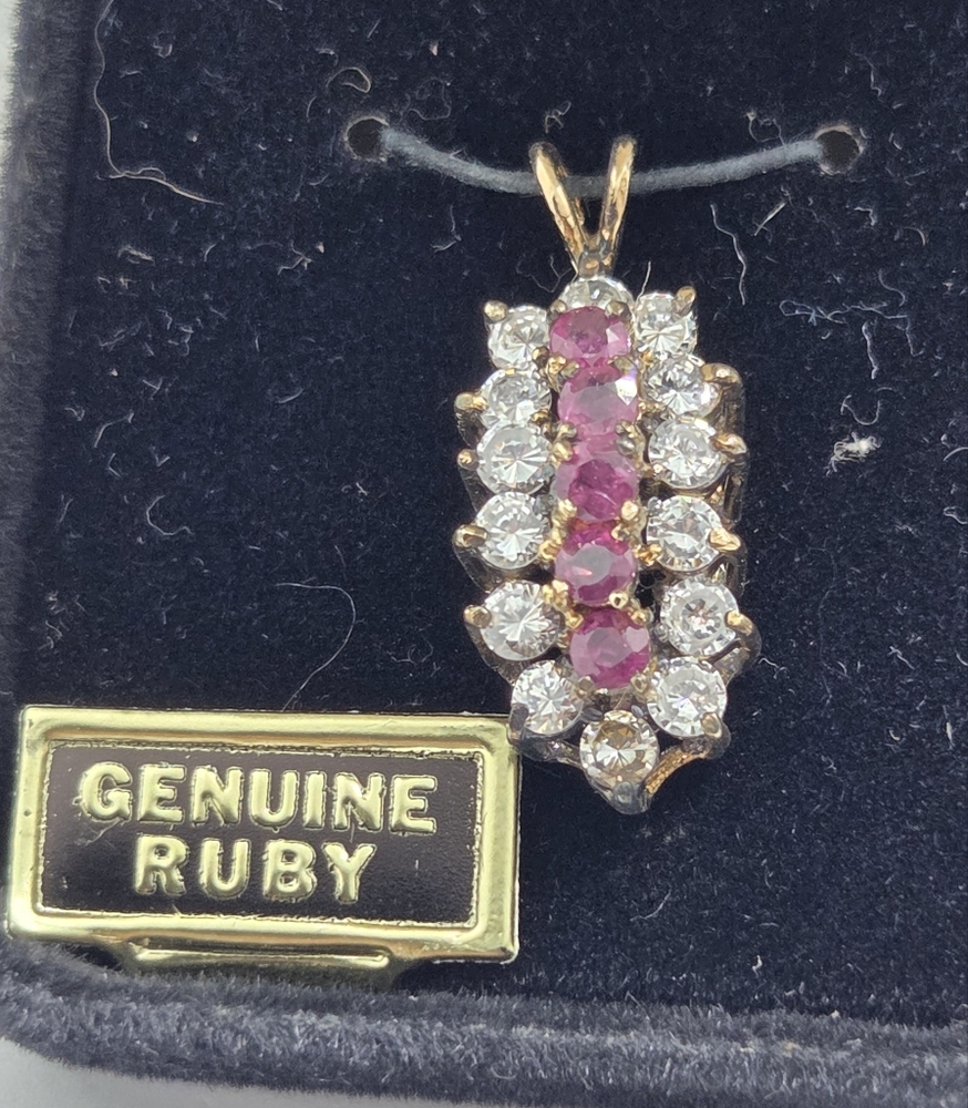 Elegant Genuine Ruby Pendant